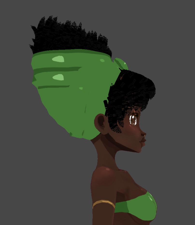 Summer fro wrap (.Vroid file hair preset)
