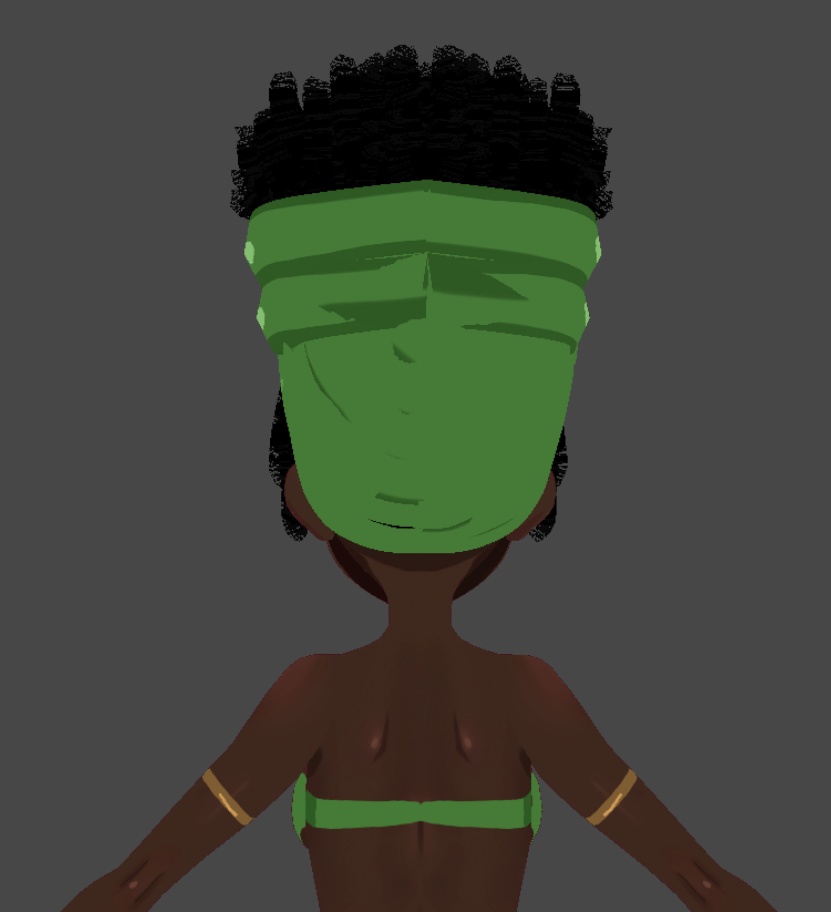 Summer fro wrap (.Vroid file hair preset)