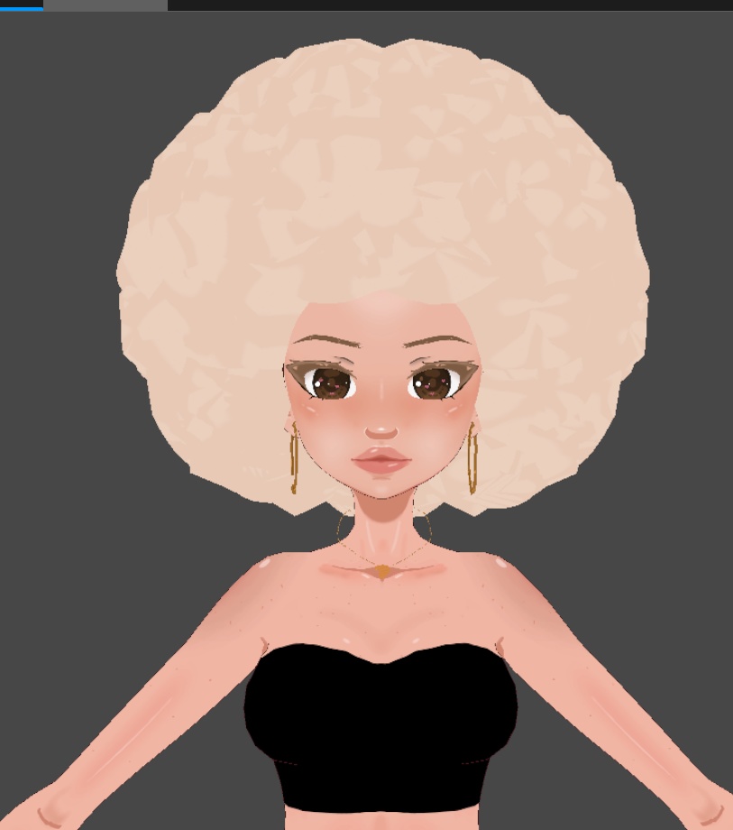 Albinism skin and hair (.vroid file)