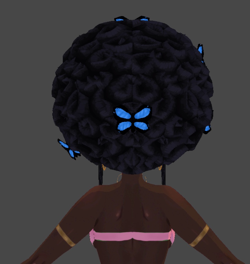 Butterfly cornrow afro