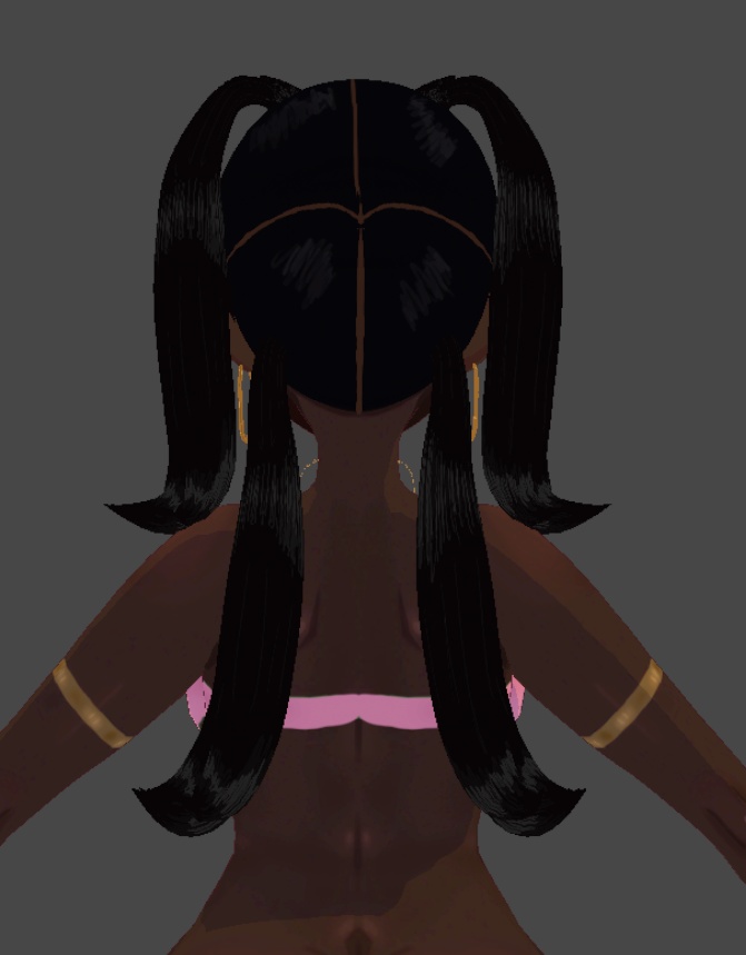 slicked pig tails (.vroid file)
