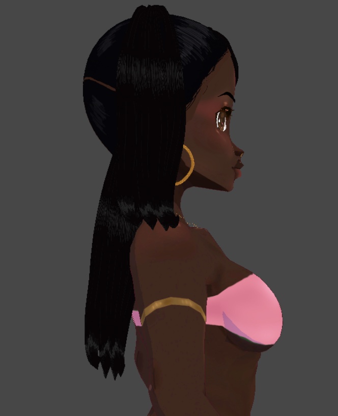 slicked pig tails (.vroid file)