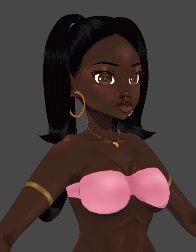 slicked pig tails (.vroid file)