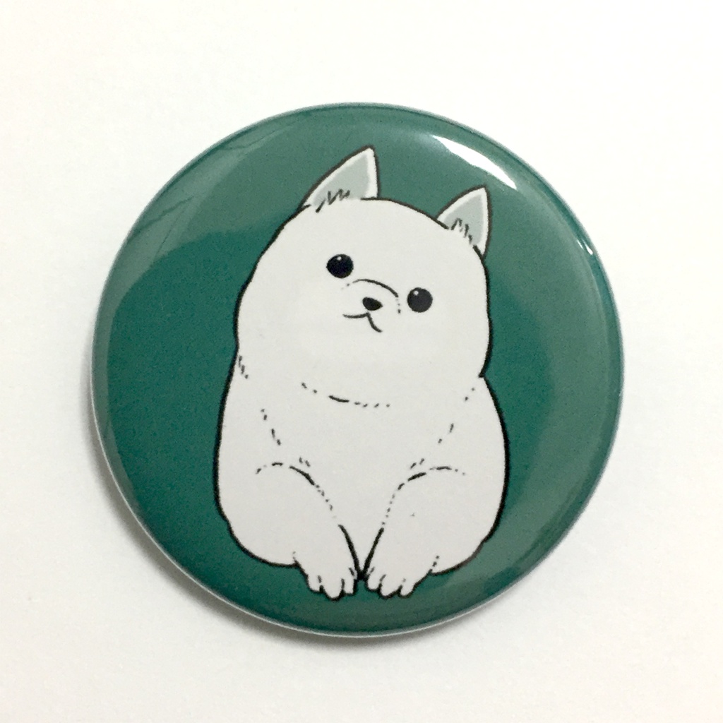 缶バッジ「白い犬」