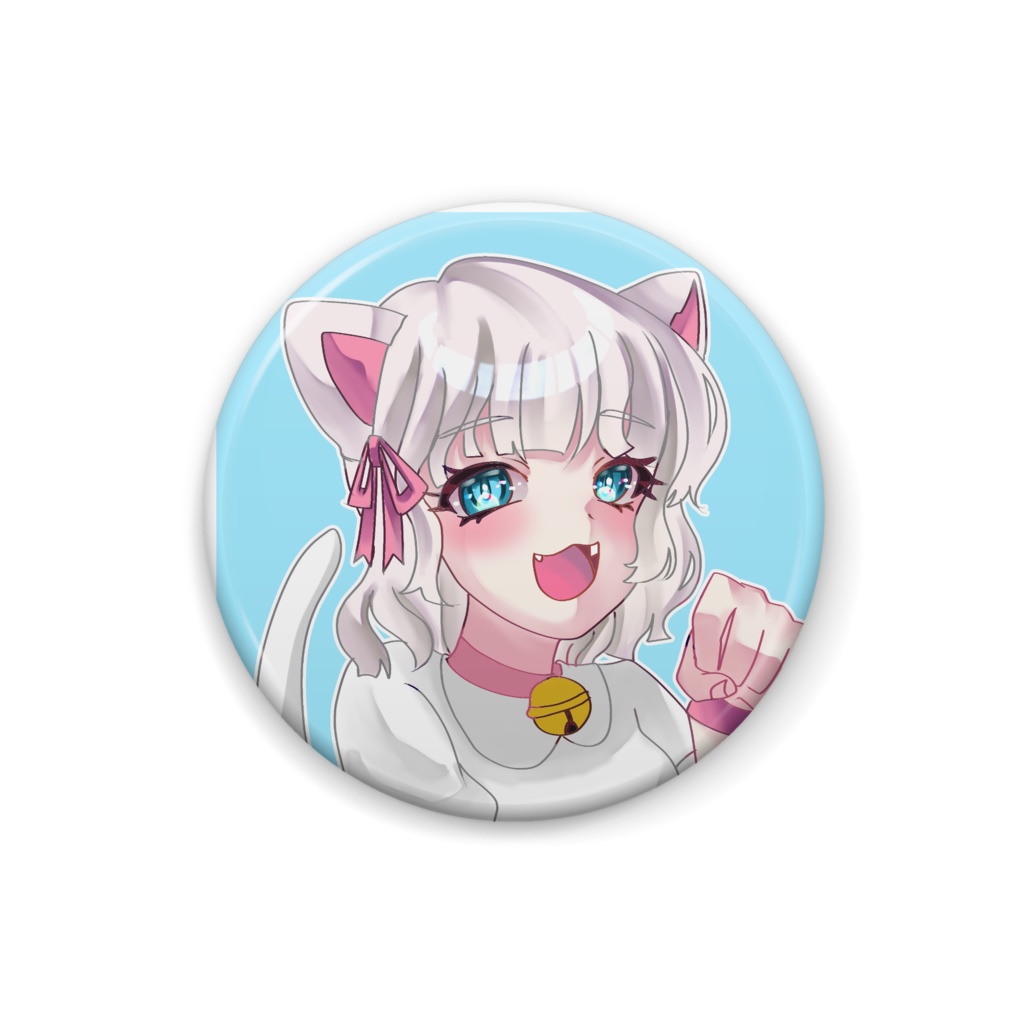 にゃんバッジシロ