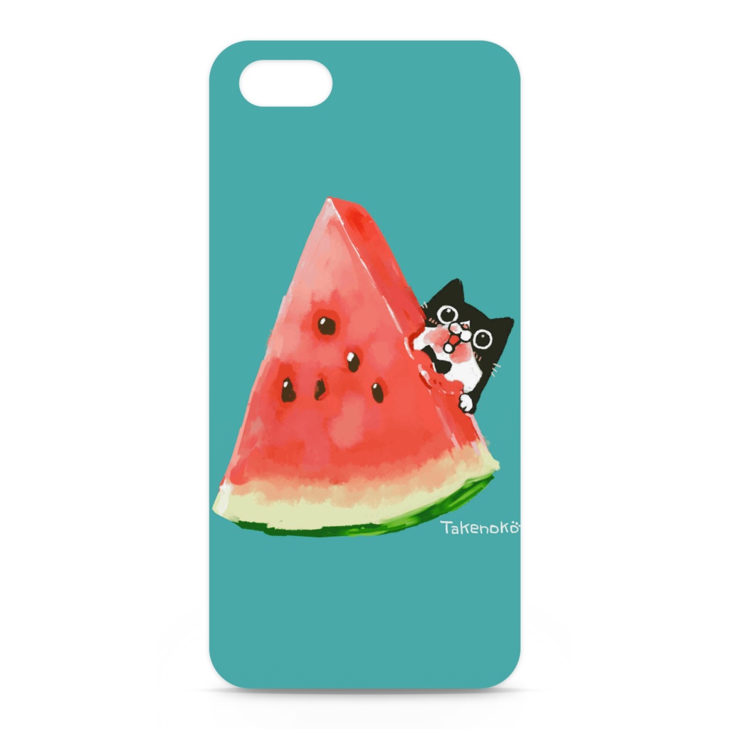 スイカとハチワレ iPhoneケース