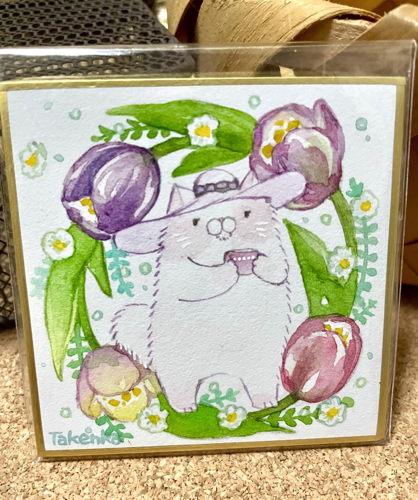 ミニ色紙「チューリップ」