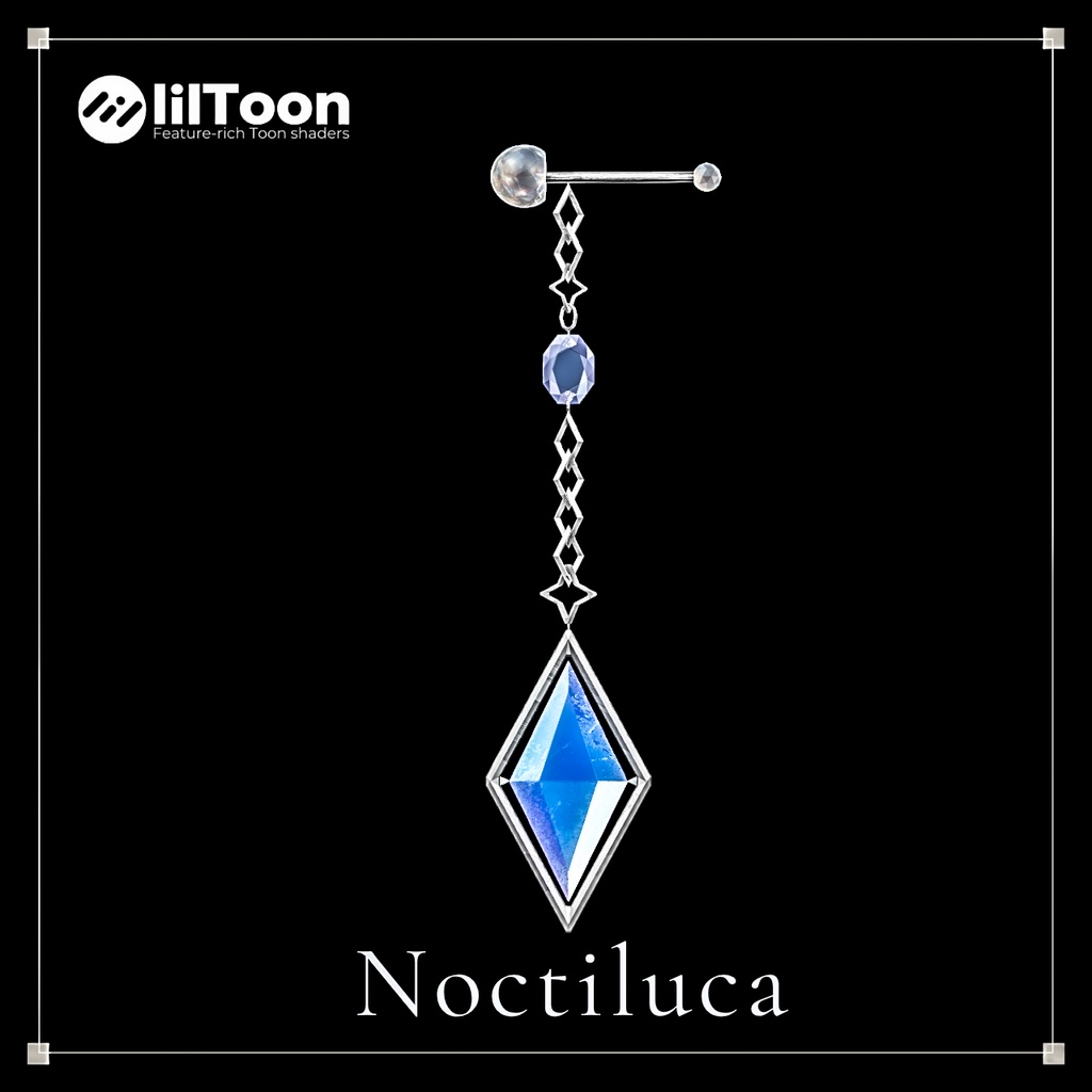 [VRChat/アクセサリー] Earring Noctiluca [free]
