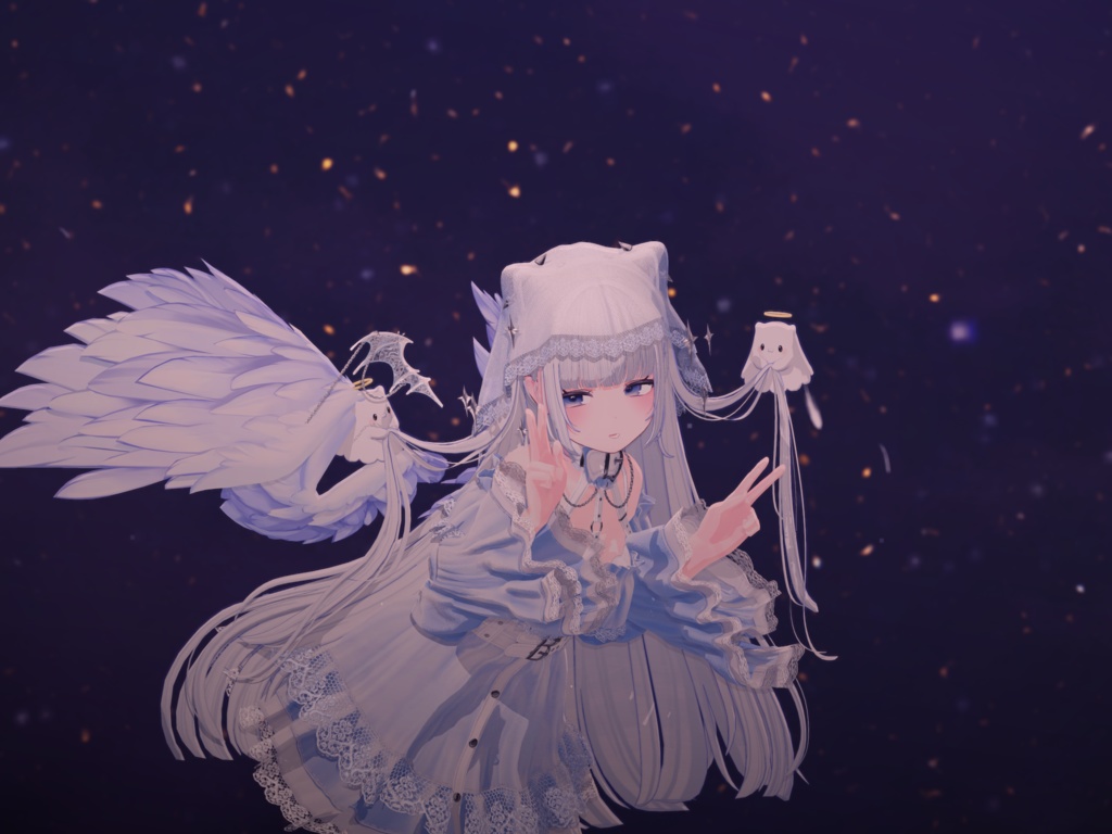 【3Dmodel】 Fluffy Wings 【WARUDO Prop, Asset】