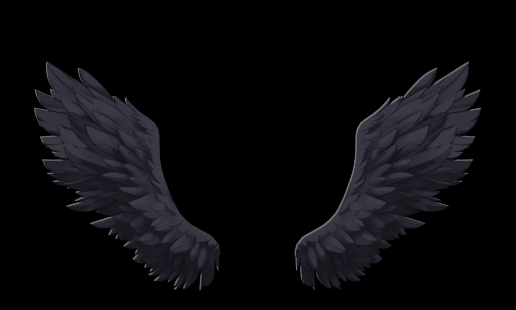 【3Dmodel】 Fluffy Wings 【WARUDO Prop, Asset】