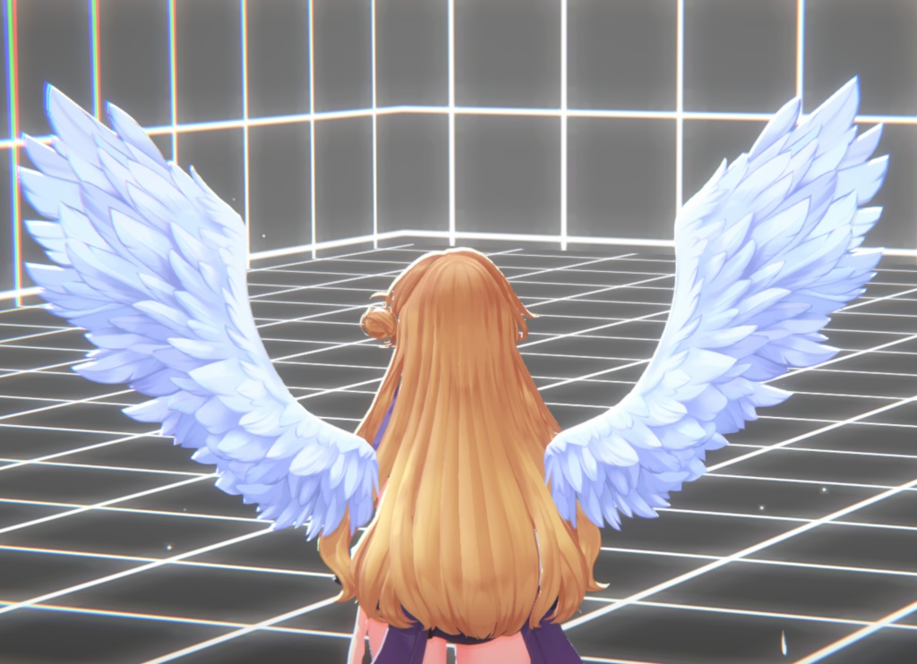 【3Dmodel】 Fluffy Wings 【WARUDO Prop, Asset】