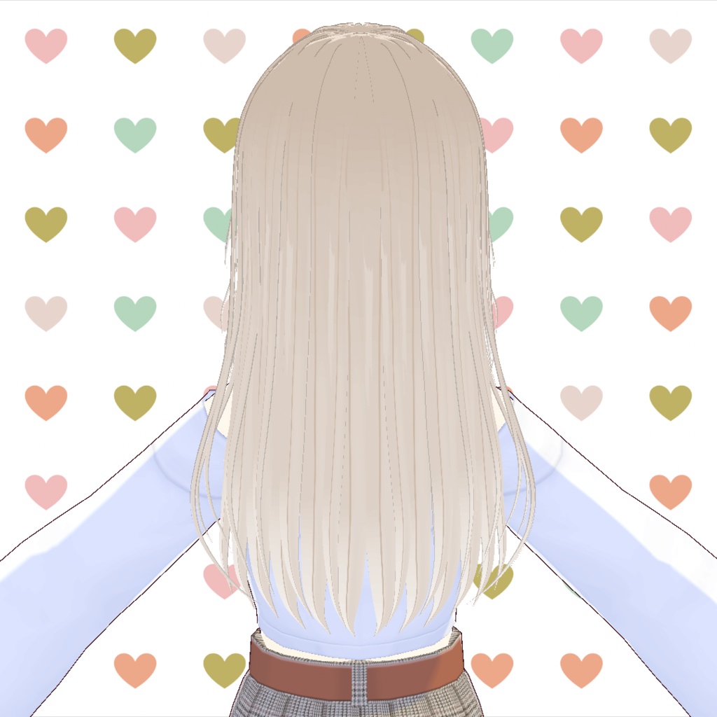 【Vroid】 乱雑な長い髪 Soft Amber Model Avatar & Messy Long Hair Preset