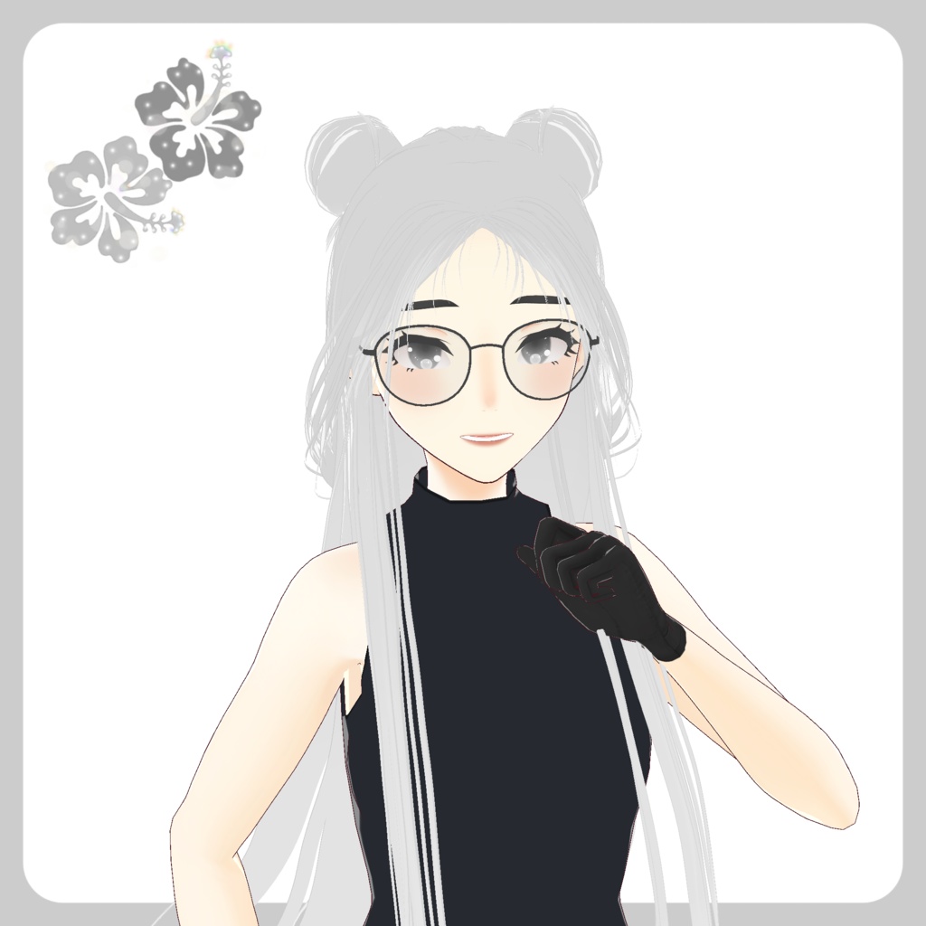 【Vroid】 Long Hair with Buns Preset 長い髪 プリセット