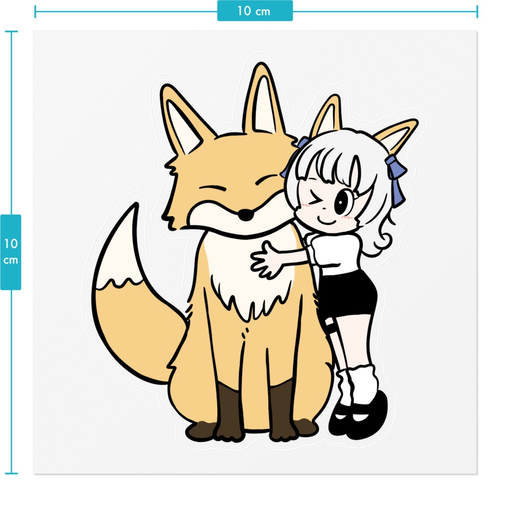 きつねステッカー