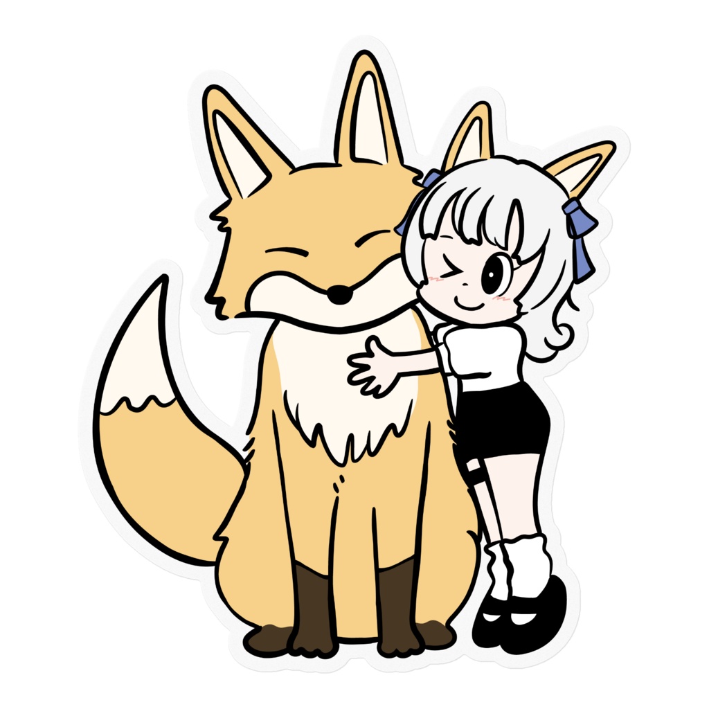 きつねステッカー