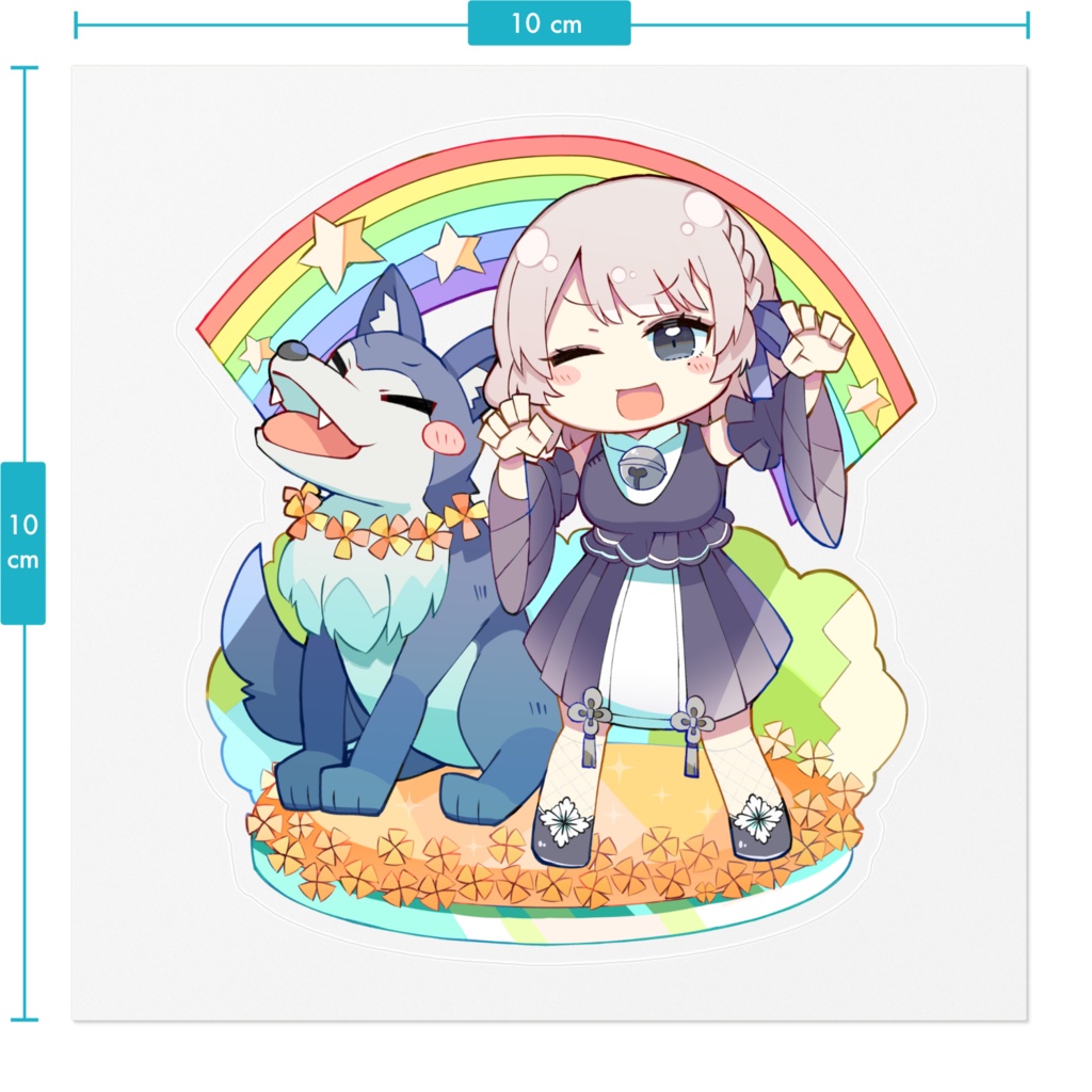 白尾しおる2周年記念ステッカー