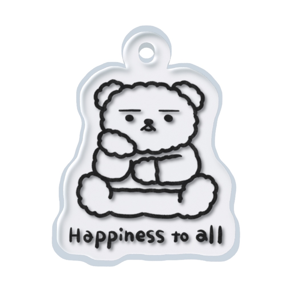 くまさきさん(Happiness to all)めじるしチャーム・クリア