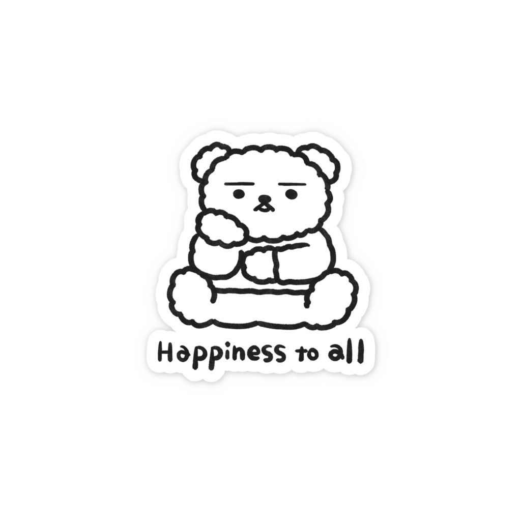 くまさきさん(Happiness to all)スマホステッカー