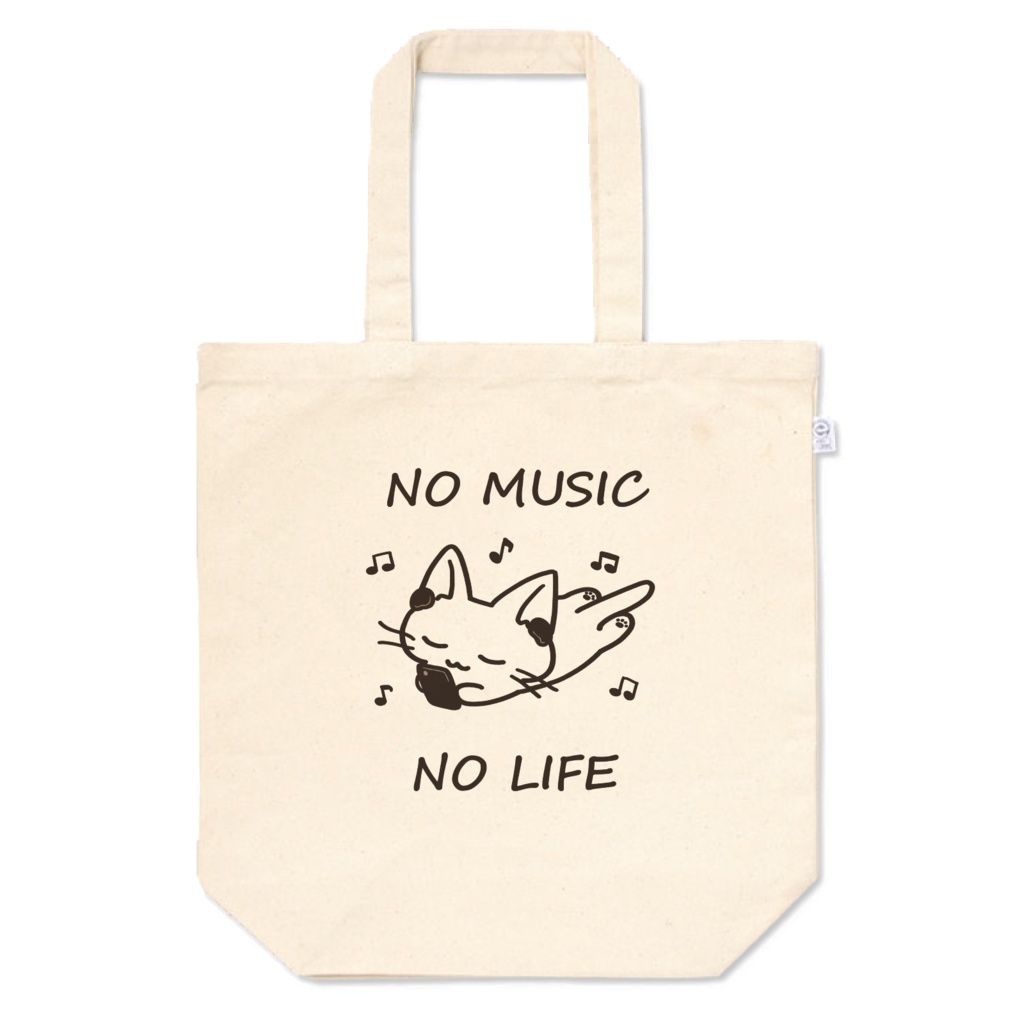 NO MUSIC NO LIFE ねこちゃん　トートバッグ