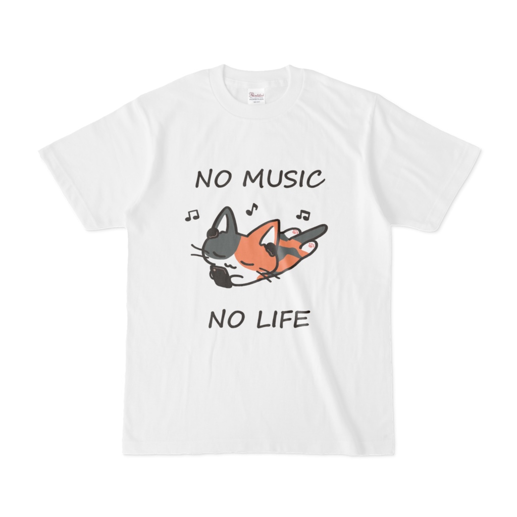 NO MUSIC NO LIFE 三毛ねこちゃん　Tシャツ