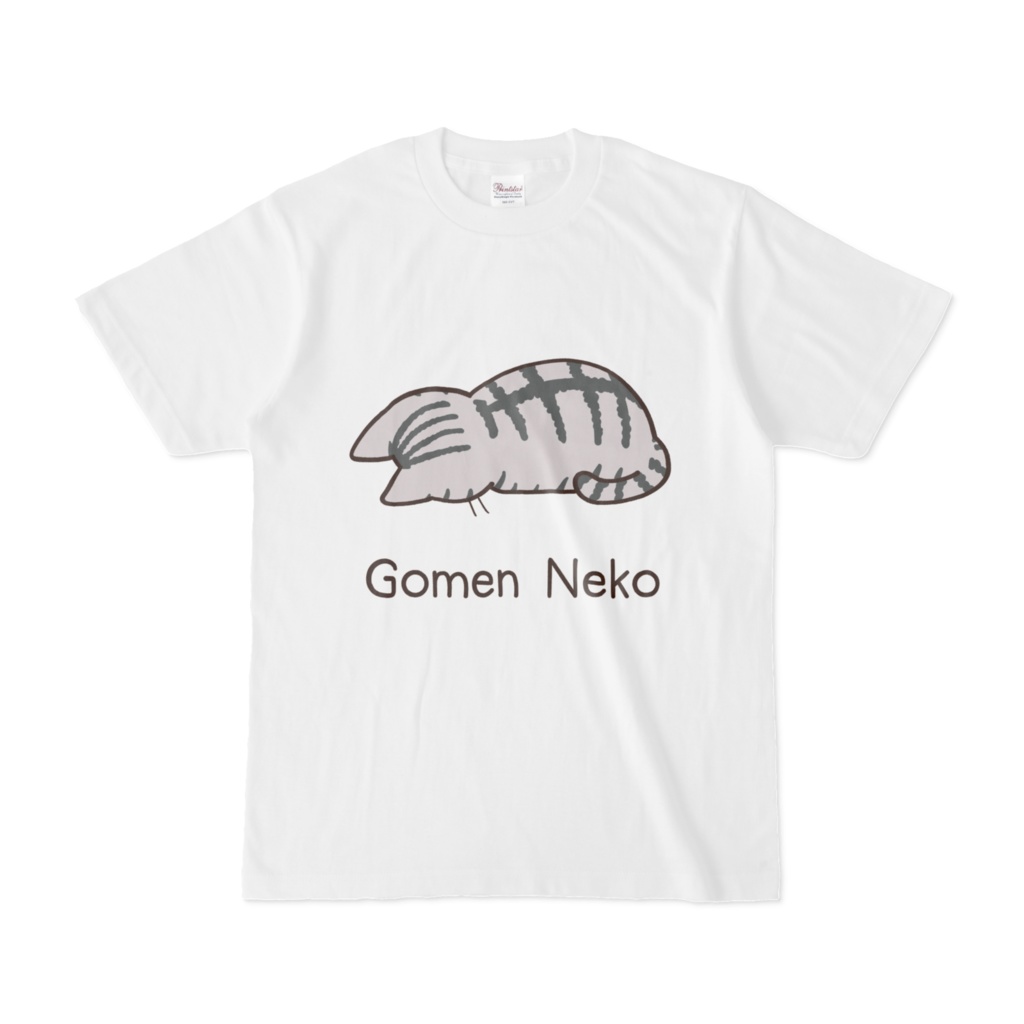 ごめんねこ《Gomen Neko》サバトラver　Tシャツ