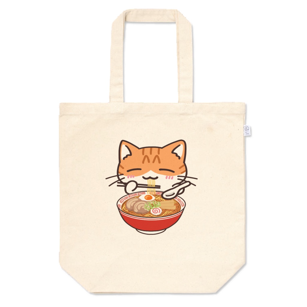 らーめんねこ《茶トラ白猫ver》トートバッグ