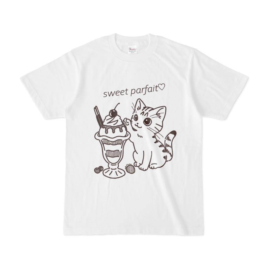 甘いパフェとこねこちゃん Tシャツ