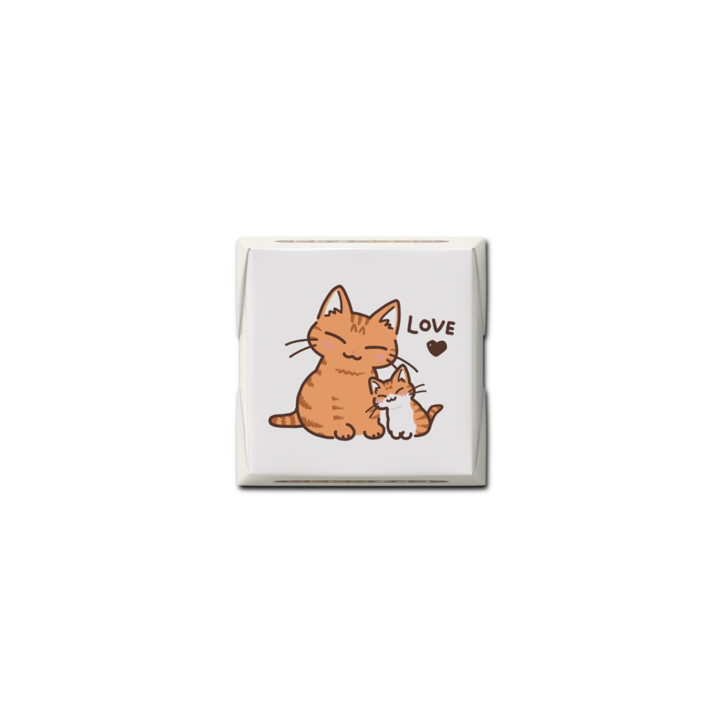 よりそう親子ねこちゃん(茶トラ) DECOチョコ