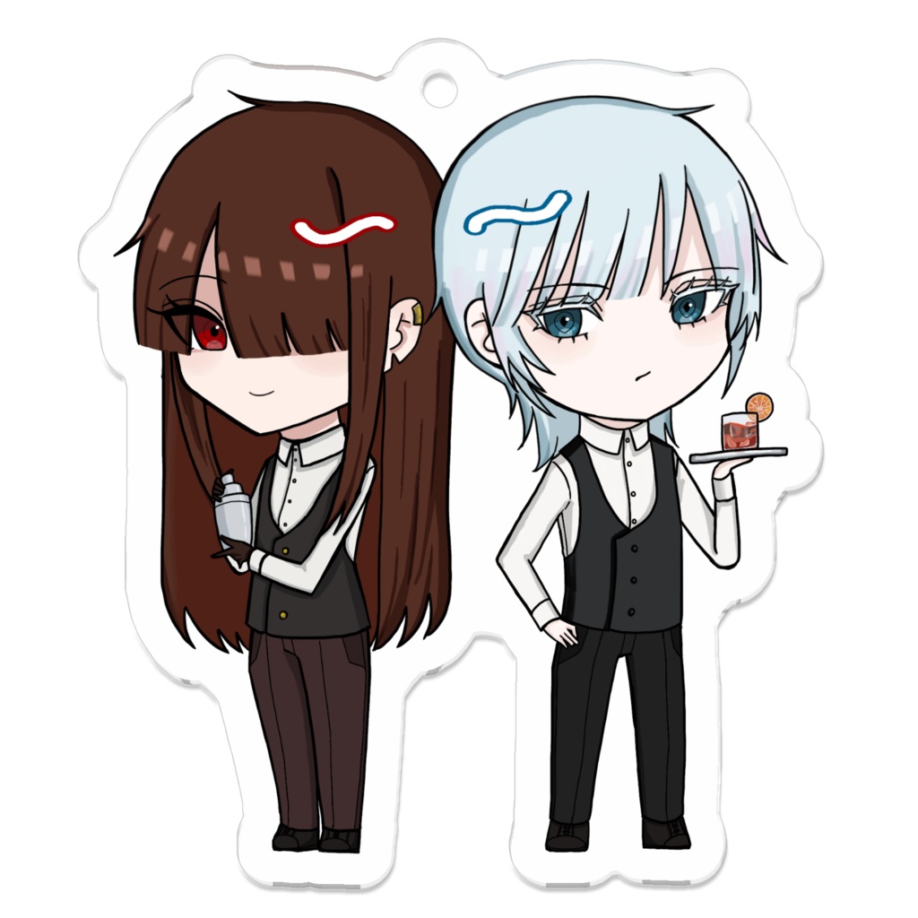 ネグロ&リゼルアクリルキーホルダー50×50mm