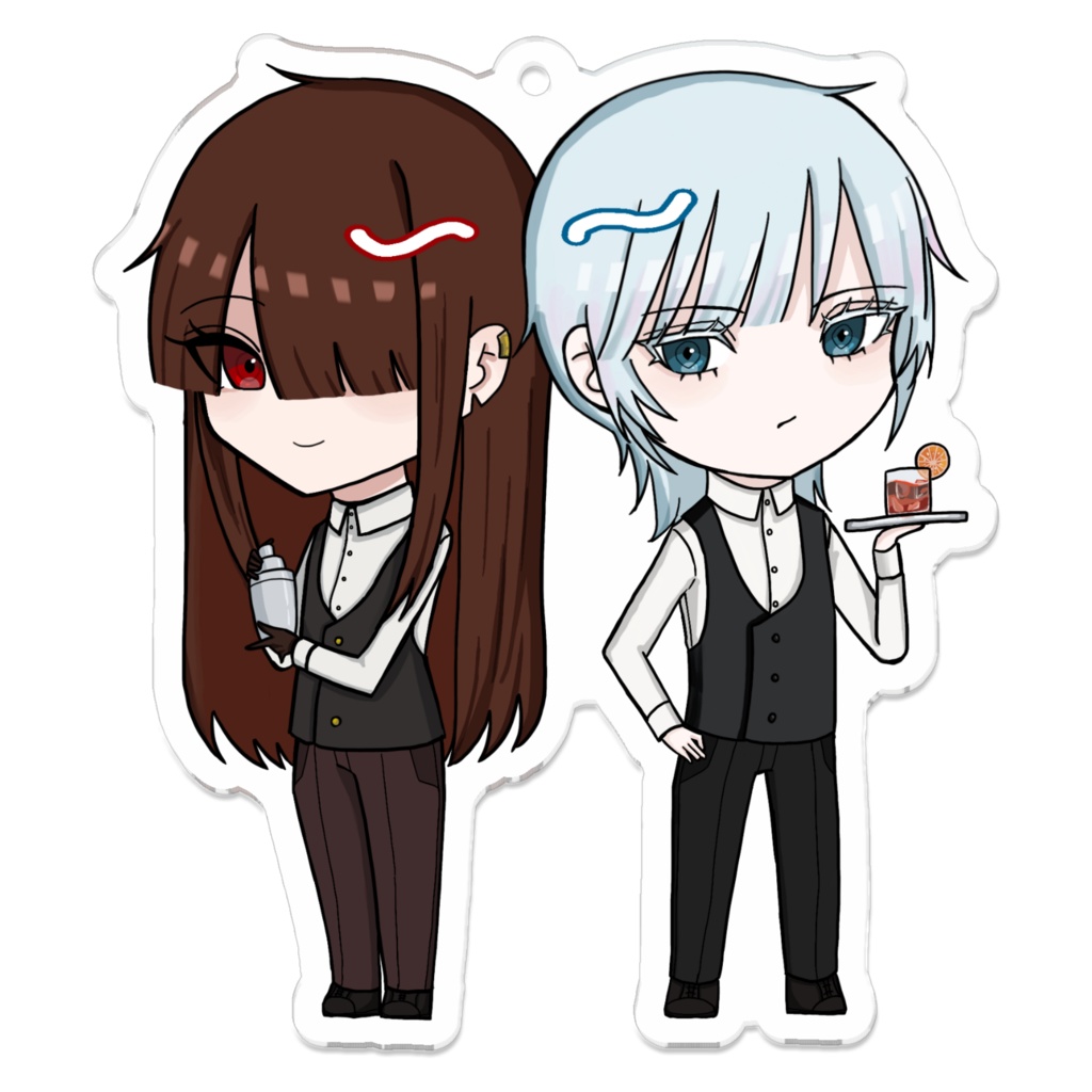 ネグロ＆リゼルアクリルキーホルダー70×70mm