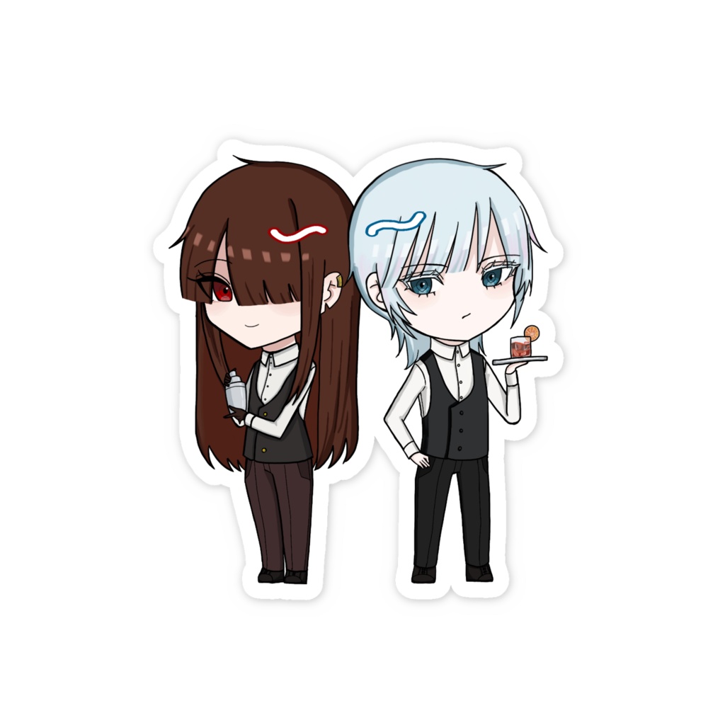 ネグロ&リゼルスマホステッカー