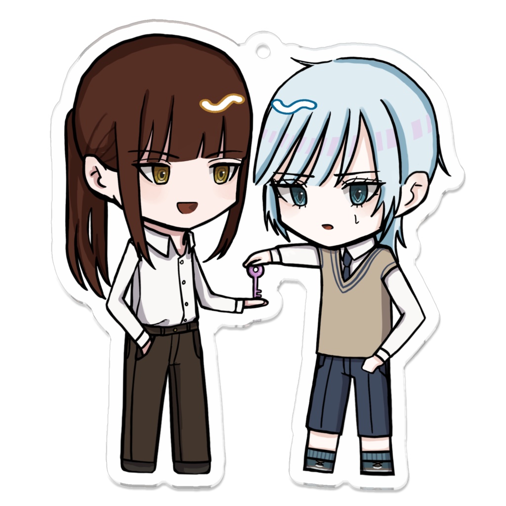 ジール&リゼルアクリルキーホルダー70×70mm