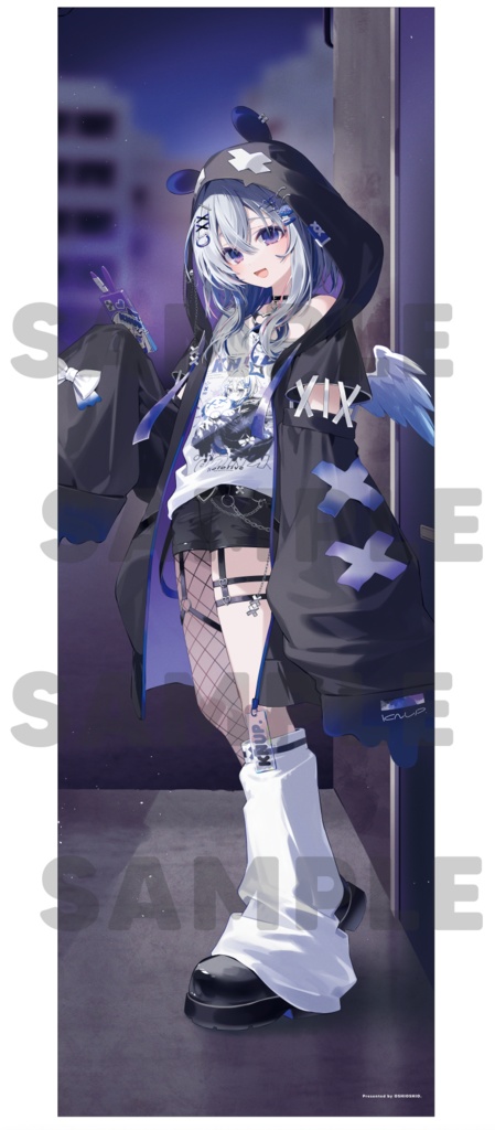 C107天音かなた(地雷たそ)等身大タペストリー