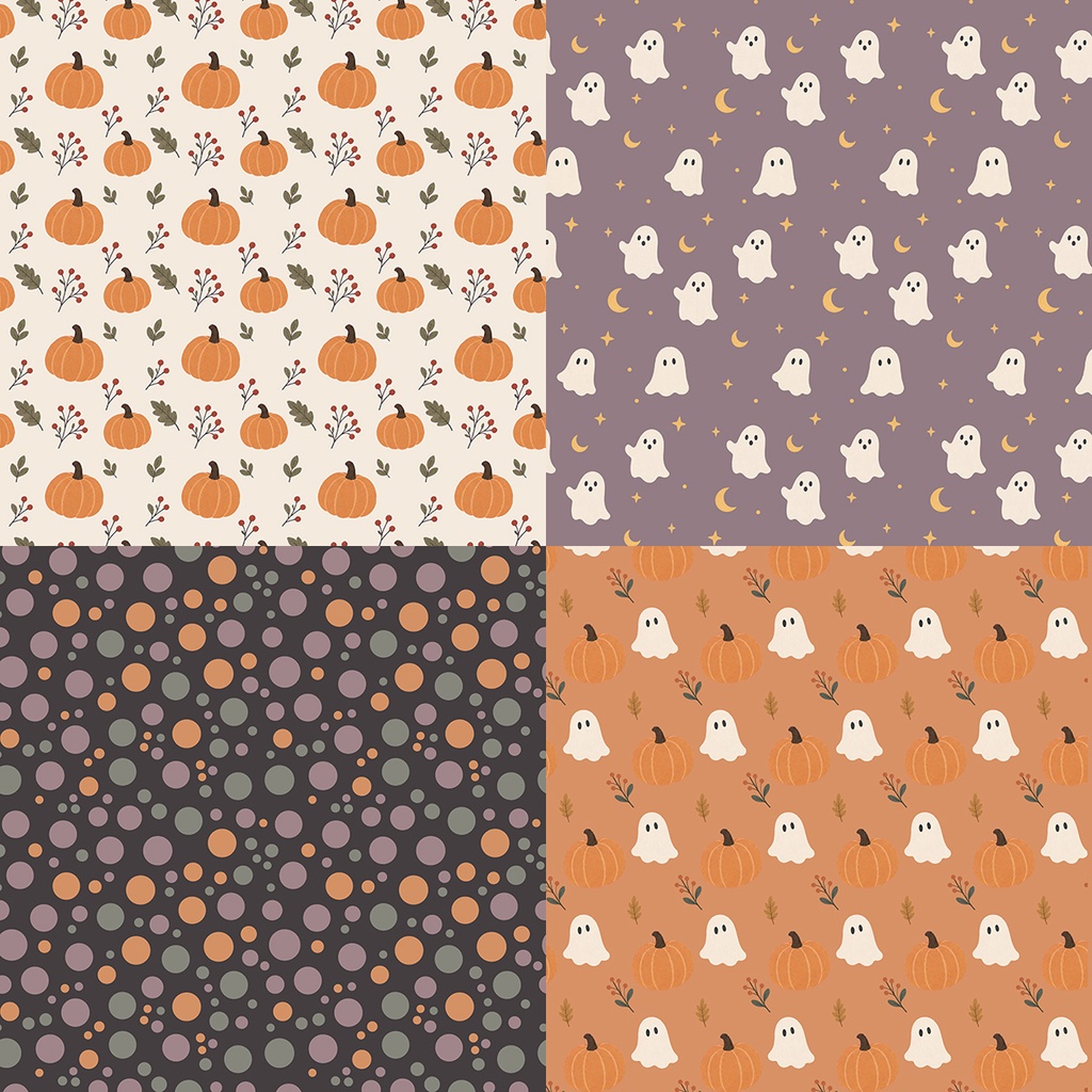 【商用利用OK】大人かわいいハロウィン デジタルペーパー10枚|3600×3600px・JPG