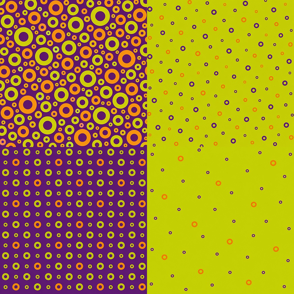 【商用利用OK】レトロリングドット|Retro Ring Dots デジタルペーパー10枚|3600×3600px・JPG