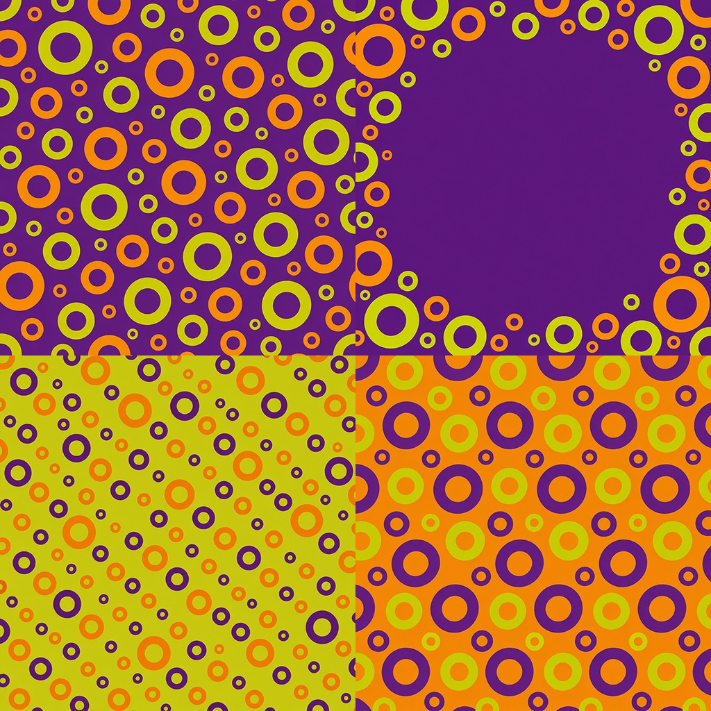 【商用利用OK】レトロリングドット|Retro Ring Dots デジタルペーパー10枚|3600×3600px・JPG