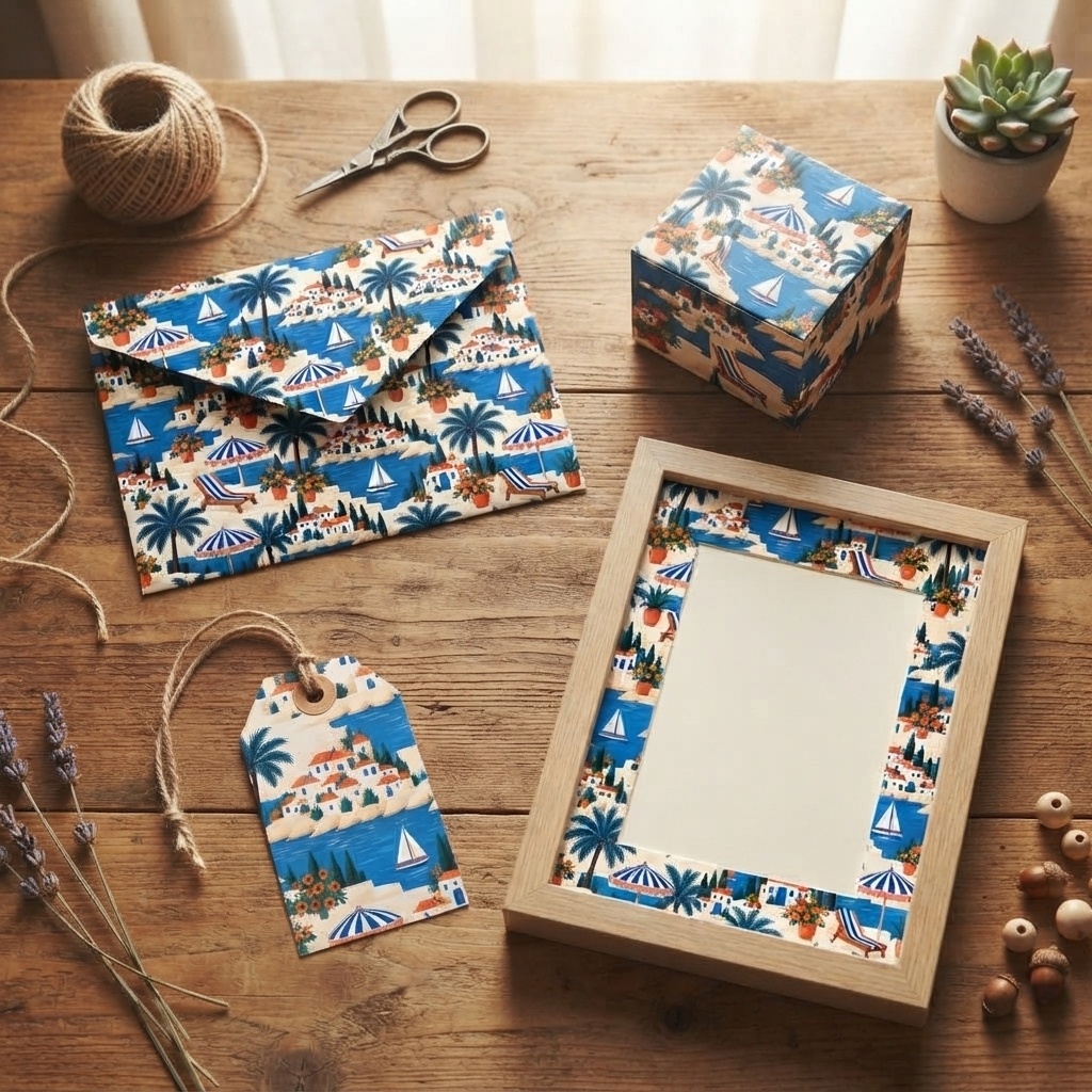 【商用利用OK】地中海リゾート&タイル|Mediterranean Resort & Tiles デジタルペーパー10枚|3600×3600px・JPG