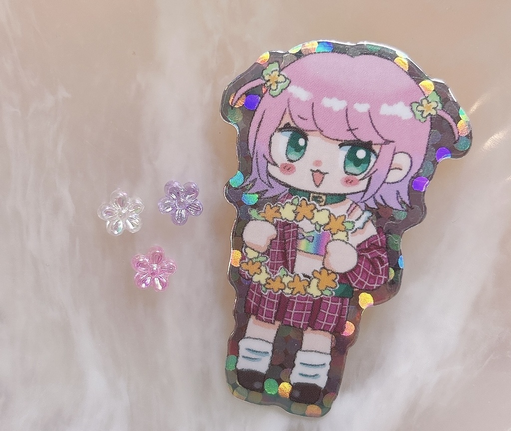キラキラお花ステッカー🌸✨️