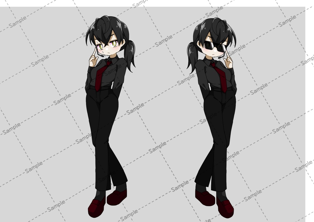 【無料版2】立ち絵イラスト集【黒服】