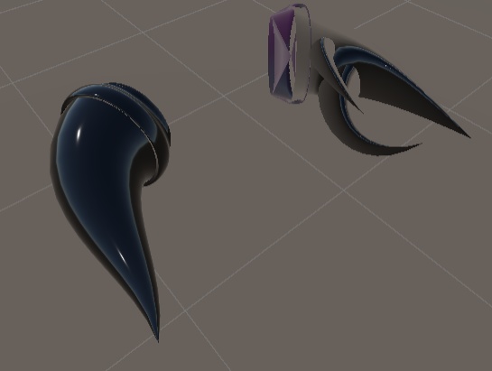 無料 変形したツノ