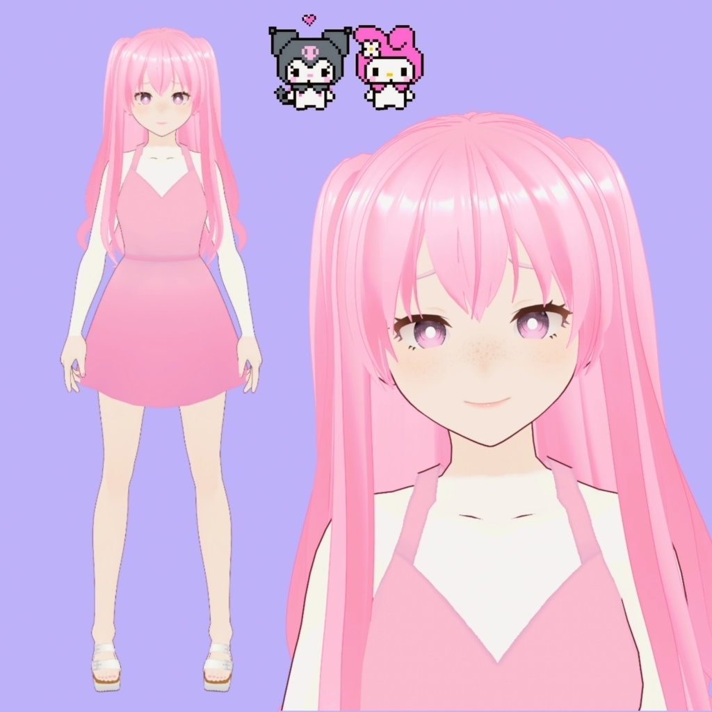 3D Kuromi & Melody Vtuber Model