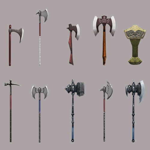 フリー素材 武器素材vol 3 斧 槌シリーズ 素材屋 氏 Booth