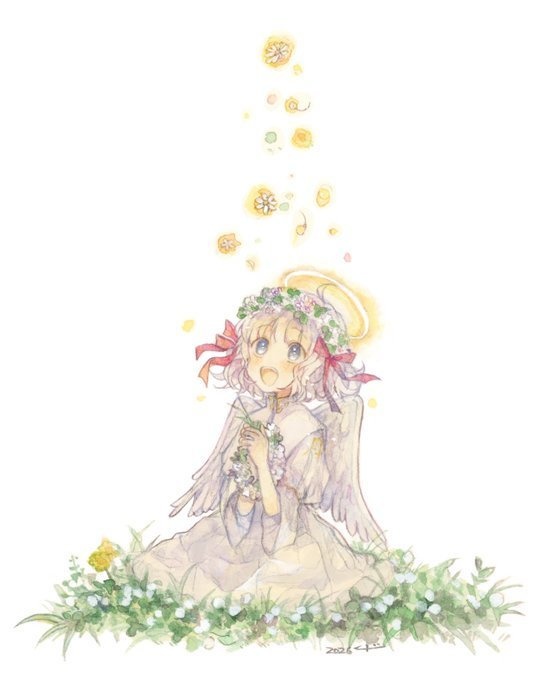 額装原画　「ねがいごと」