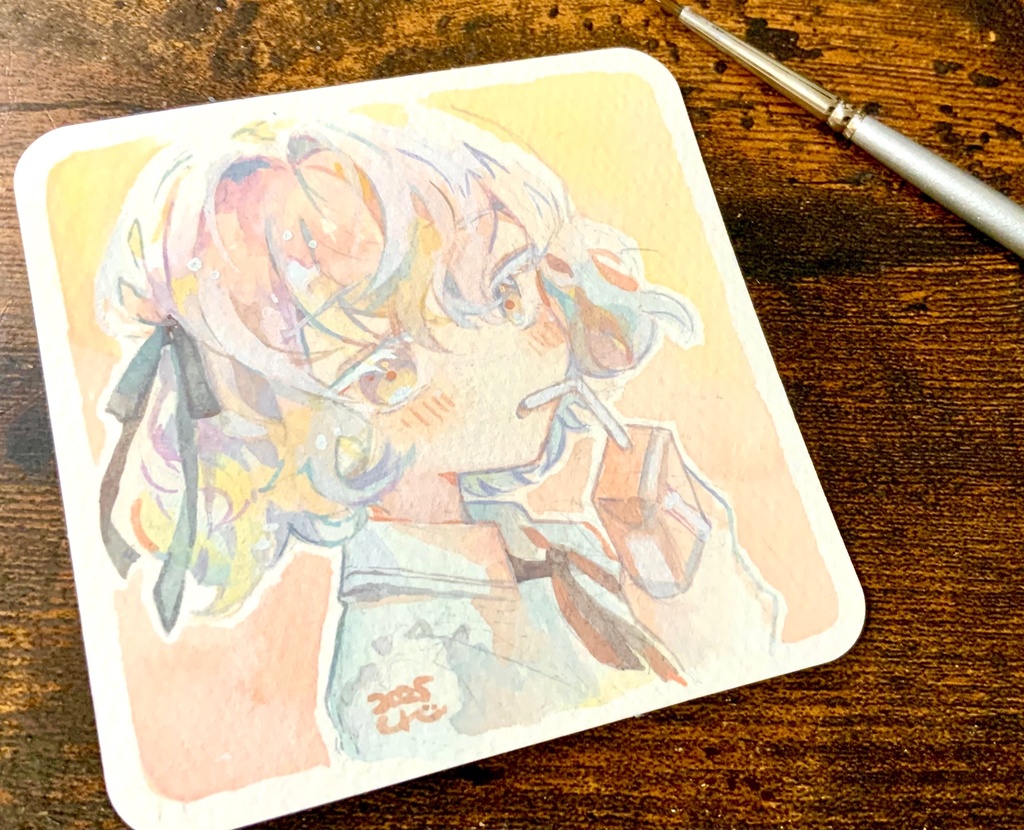 原画 てのひらペーパーイラスト