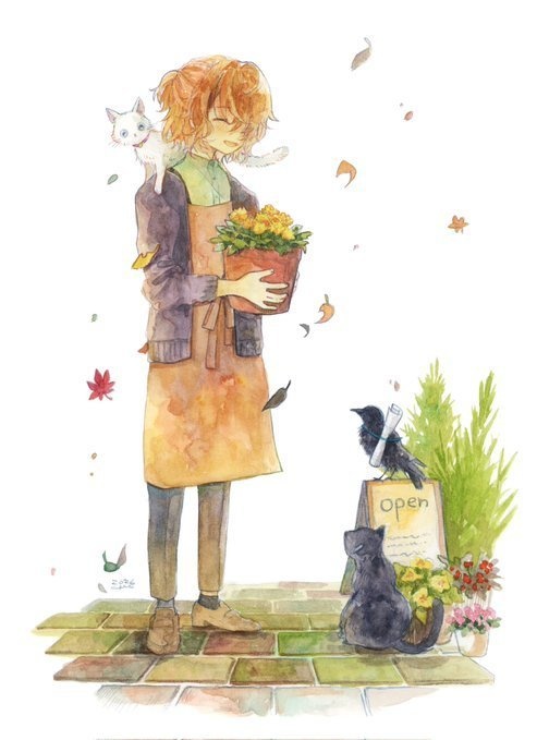 額装原画　「小さなお客様」