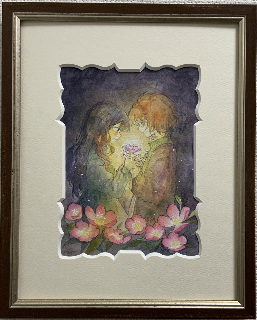 額装原画 「夜に咲いて」