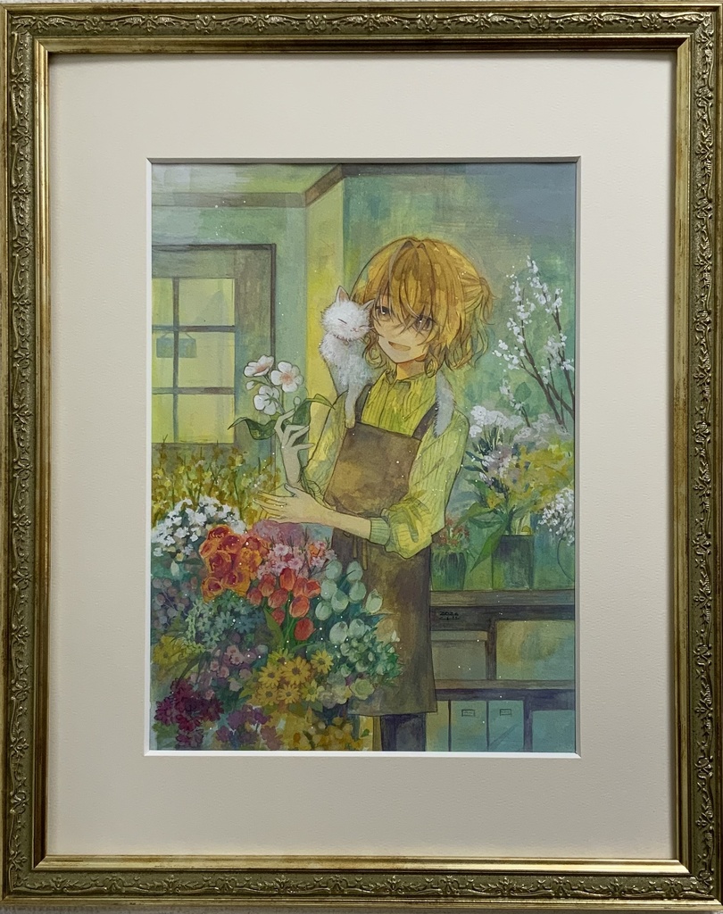 額装原画 「笑顔になりますように」