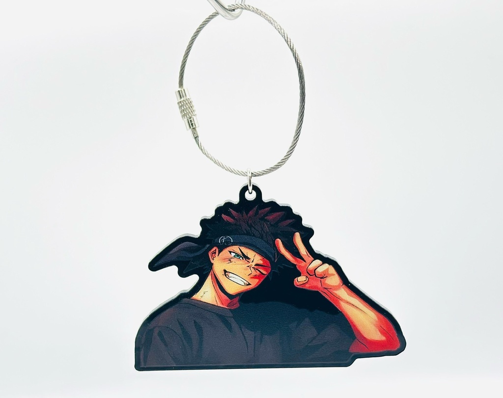 【デザフェス61販売】黒縁アクキー「迅」