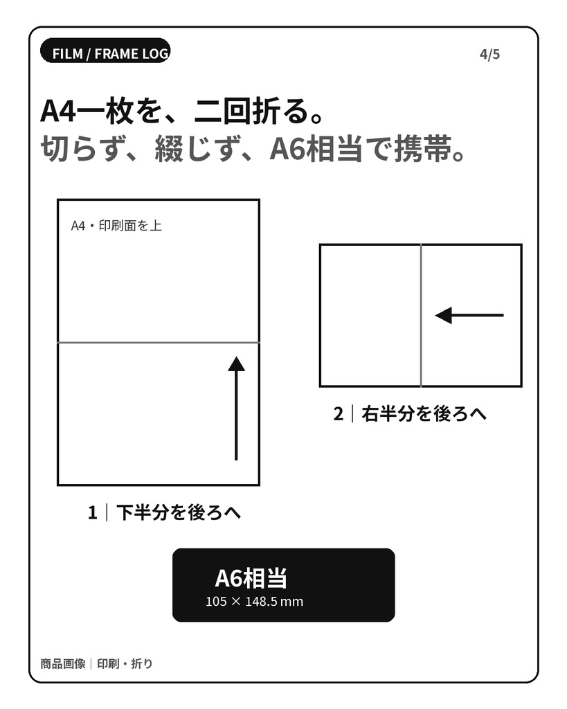 【家庭印刷PDF】フィルム写真・1コマ撮影ログ|35mm 24/36枚・120対応