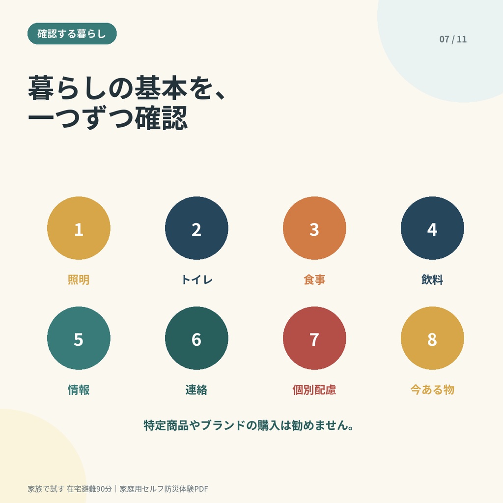 家族で試す 在宅避難90分|停電・断水を「使えない想定」で確かめる家庭用防災体験PDF